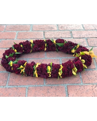 Jumbo Burgundy Carnations lei Custom product