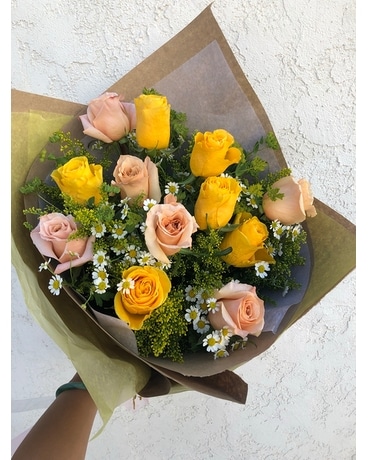 Yellow & Peach roses 12 Custom product
