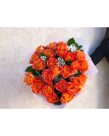 24 Fiery orange roses Custom product