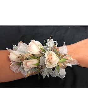 slim fit dress slacks Corsage and Boutonniere Set White & Sage Green