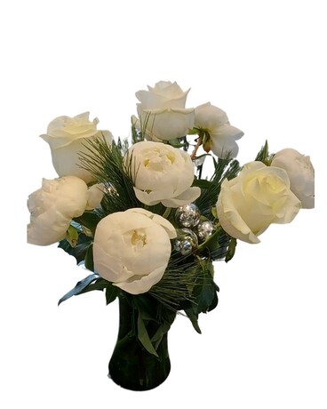 Rose & Pine Flower Arrangement