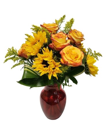 Tequila Sunrise Flower Arrangement