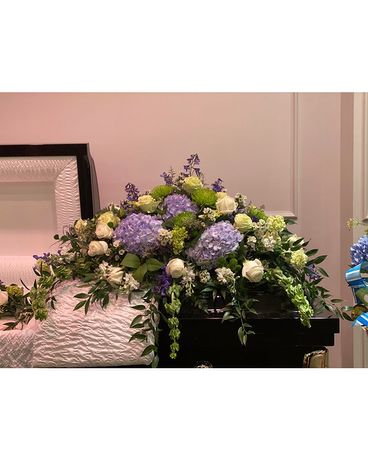 Sweet Maddie Funeral Casket Spray Flowers