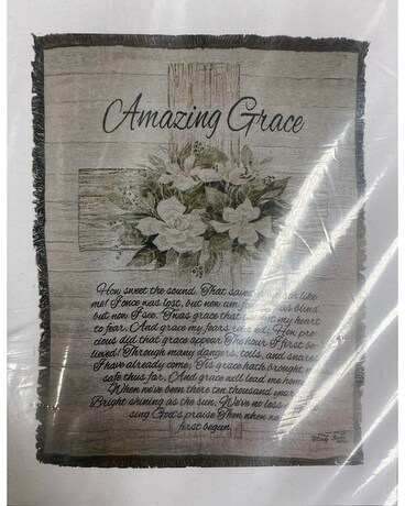 Amazing Grace Cross Throw Flower Arrangement