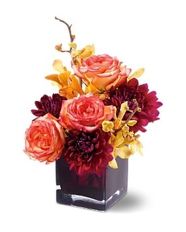 Teleflora's Burgundy Bliss Flower Arrangement