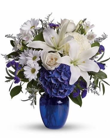 Beautiful in Blue Flower Arrangement