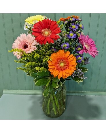 Cheerful Gerberas Flower Arrangement