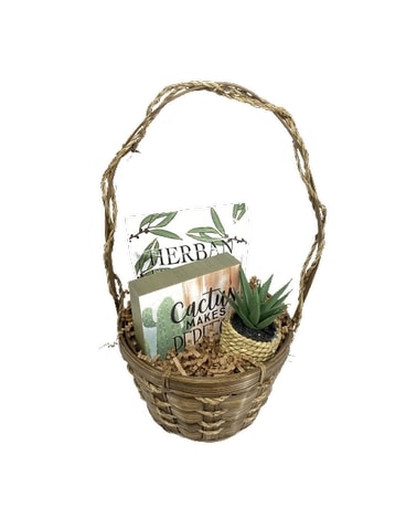 Cactus Basket Gift Basket