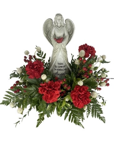 Cardinal Comfort Flower Arrangement