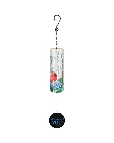 Cylinder Chime- Missed You Flower Arrangement