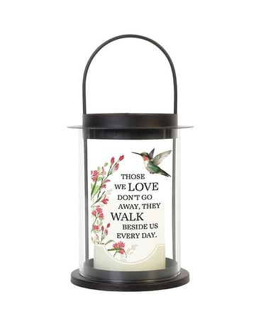 Candle Lantern- Walk Beside Us Flower Arrangement