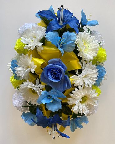Blue & Yellow Monument Topper Custom product