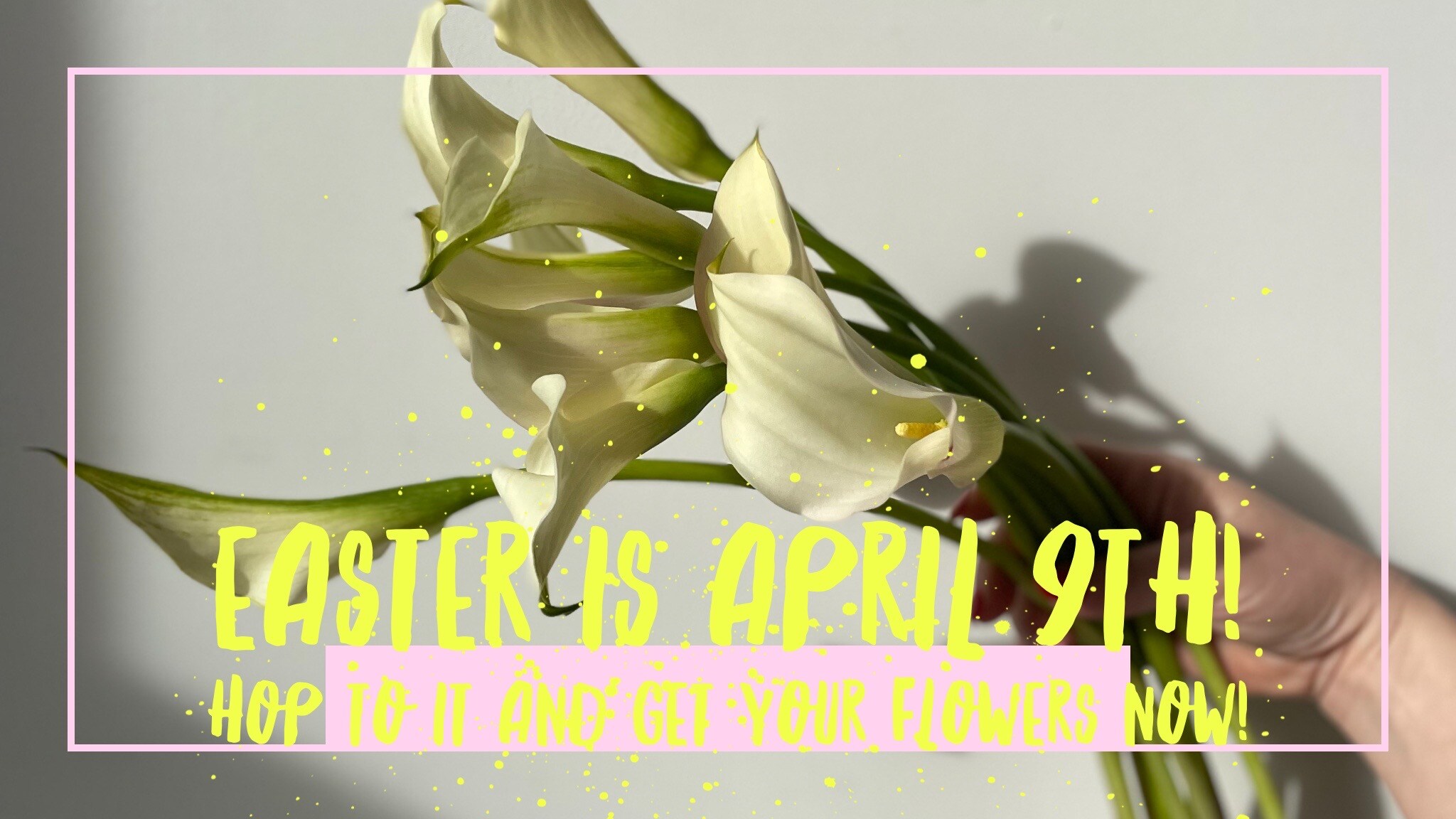 Easter is April 9th hop to it shop now