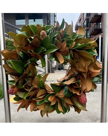 Magnolia Wreath Flower Arrangement