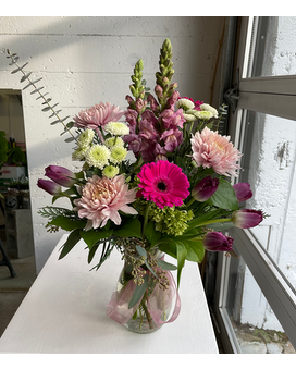 Goat Blocks Flower Arrangement