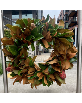 Magnolia Wreath Flower Arrangement