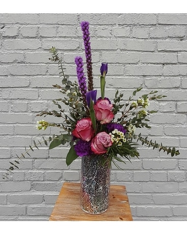 Violet Mosaic Flower Arrangement