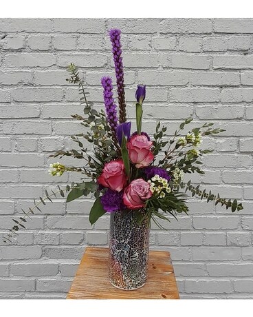 Violet Mosaic Flower Arrangement