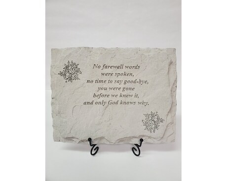 Sympathy Plaque - No Farewell Words... Gifts