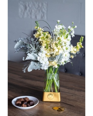 Stocks n' Bons (chocolate included!) Flower Arrangement