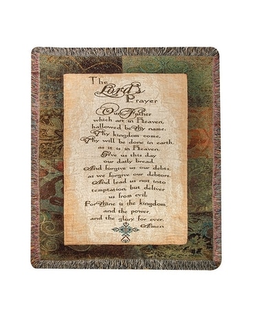 The Lord's Prayer Throw In Tuscaloosa Al - Amy's Florist