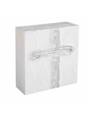Silver Square Cross Plaque Gifts