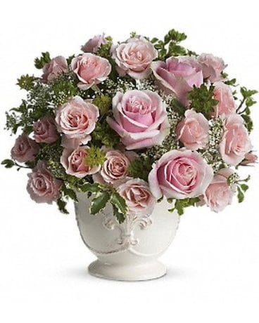 Teleflora's Parisian Pinks with Roses Flower Arrangement