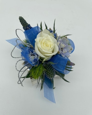 princess polly baby blue dress The Floral Touch UK.com | Prom Corsage | Wrist Corsages