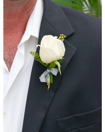 Single Rose Boutonniere Flower Arrangement