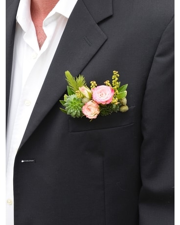 Floral Pocket Square Flower Arrangement