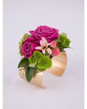 Gold Floral Narrow Cuff Corsage in Minnetonka MN - Westdale Gold Floral Narrow Cuff Corsage in Minnetonka MN - Westdale