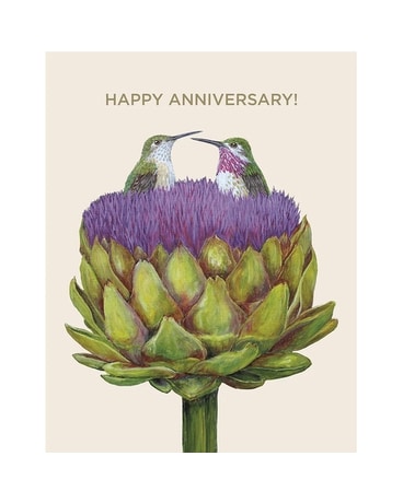 Anniversary Hummingbirds Flower Arrangement