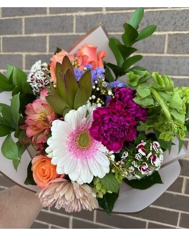 Designer's Choice Wrapped Cut Flowers Flower Arrangement