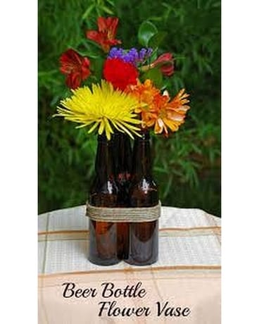 Beer Bottle Vase In Noblesville In Adrienes Flowers Gifts