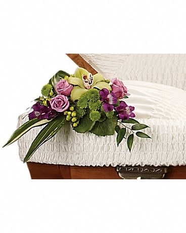 Dearest One Casket Insert Funeral Casket Spray Flowers