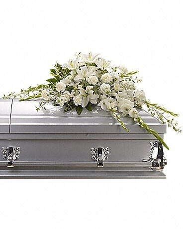 Bountiful Memories Casket Spray Funeral Casket Spray Flowers
