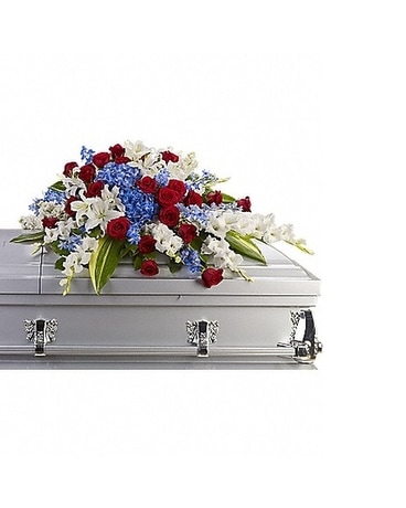 Distinguished Service Casket Spray Funeral Casket Spray Flowers