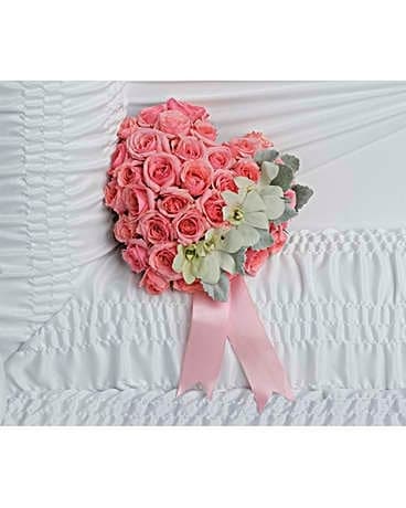 Divine Serenity Casket Insert Funeral Casket Spray Flowers