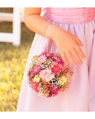Sweetheart Pomander Ball Wedding Arrangement