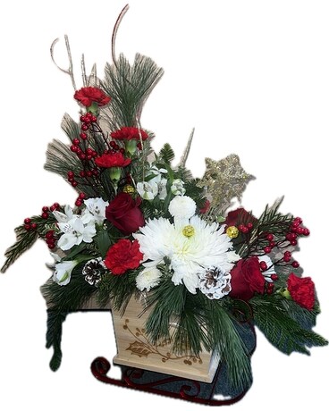 Sleigh Ride Arrangement Flower Arrangement