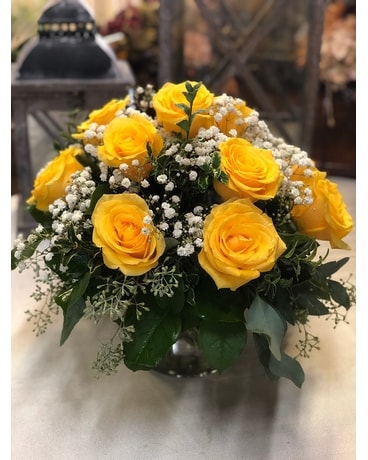 Sunshine Roses Flower Arrangement