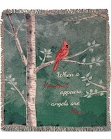 Cardinals Appear Throw Blanket Gift Wrap size,  inches height and  inches wide.