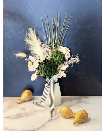 Dried Artichoke and Flower Design Dried Flowers