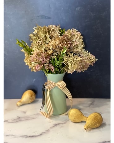 Dried Hydrangea and Boxwood Design Dried Flowers