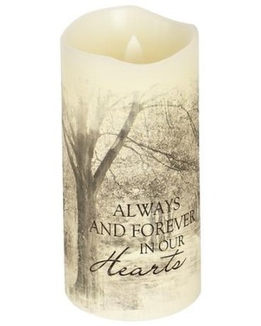 Forever In Our Hearts LED Candle Flower Arrangement