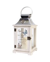 Lantern with Bow size,  inches height and  inches wide.