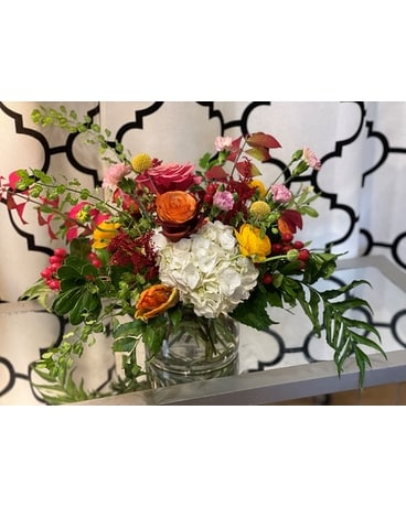 Heritage Autum Harvest Cylinder Flower Arrangement