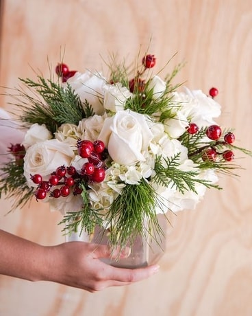 Sending Holiday Cheer Flower Arrangement