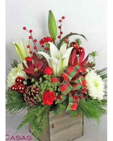 Holiday Rustic Wishes Flower Arrangement