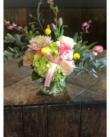 Cylinder Heritage Design Flower Arrangement